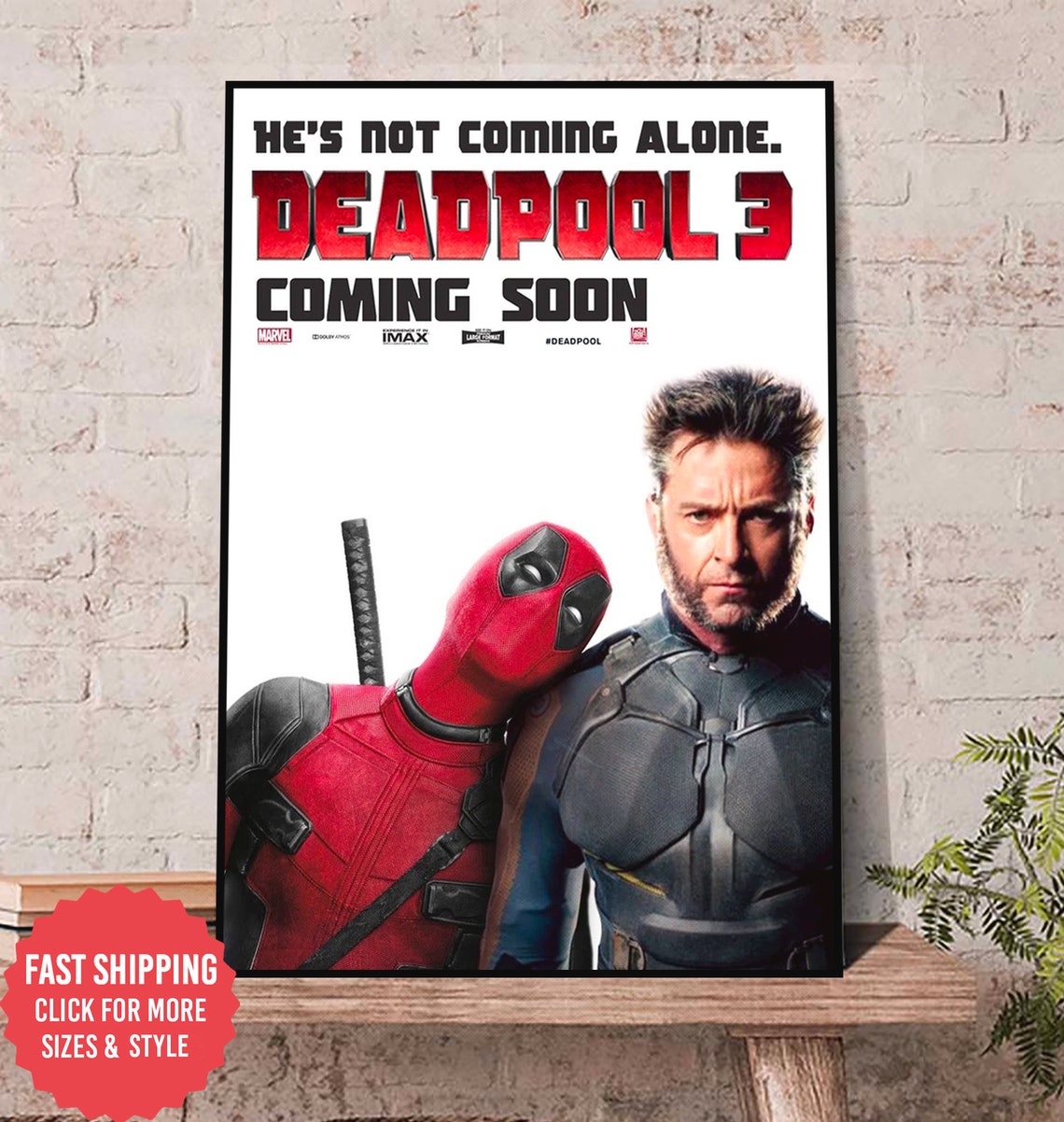 Deadpool 3 Canvas Poster, Deadpool and wolverine Poster, Deadpool new Movie Poster, Vintage Movie Poster 