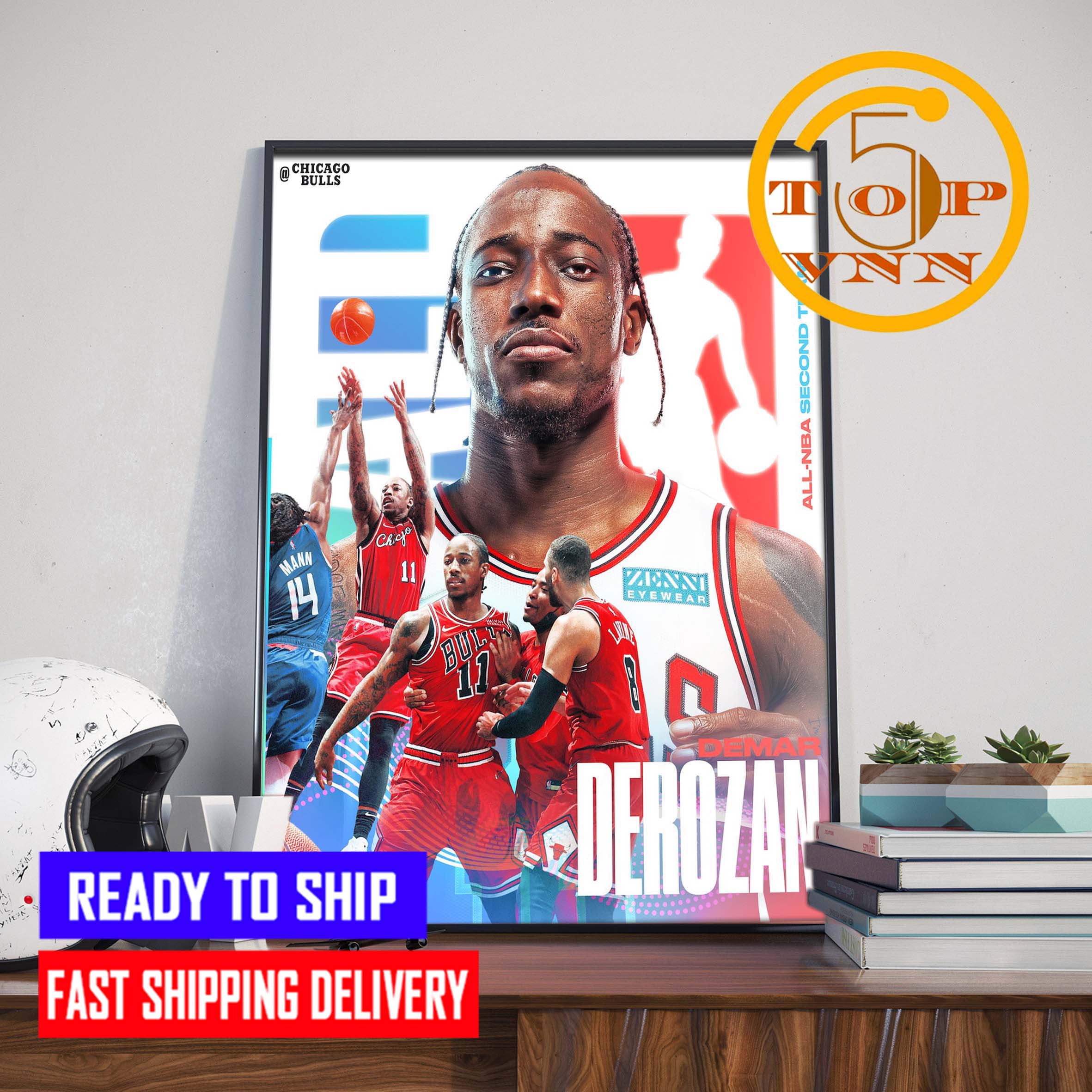 DeMar DeRozan All-NBA Second Team Chicago Bulls Poster Canvas Home Decoration