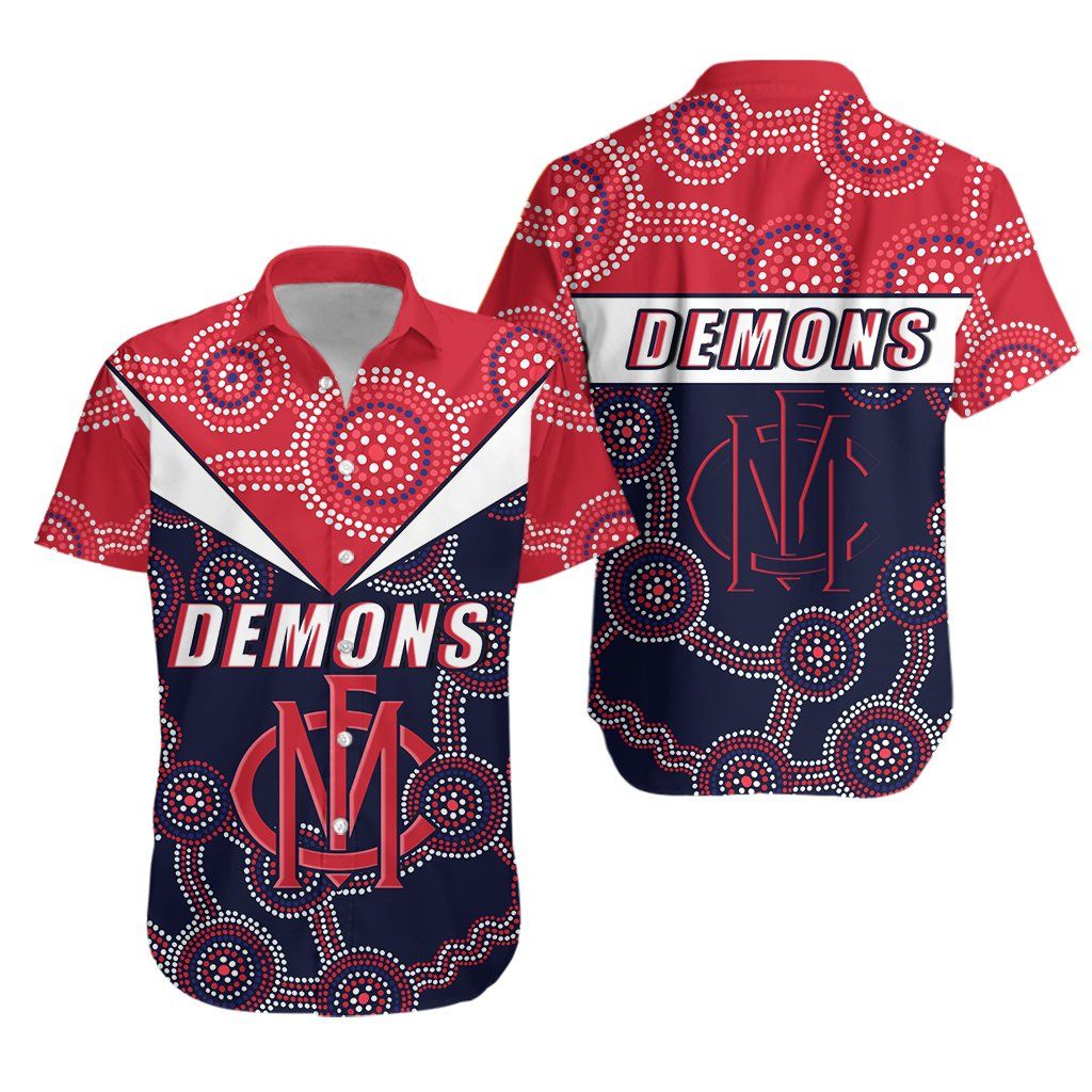 Demons Indigenous Hawaiian Shirt Melbourne Fancy K13