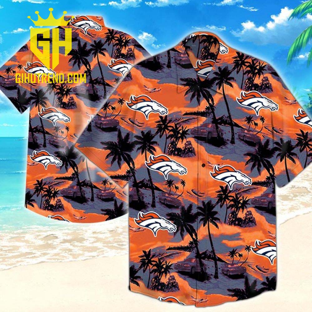 Denver Broncos Logo Pattern NFL Hawaiian Shirt