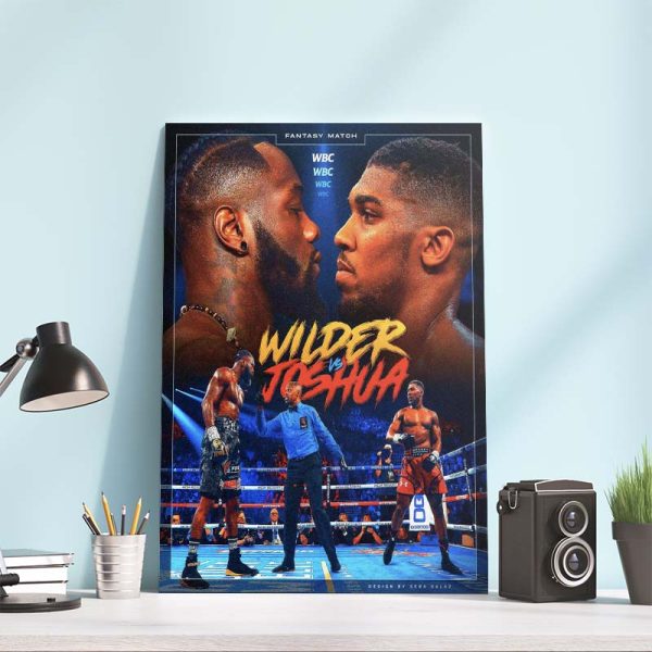 Deontay Wilder vs Anthony Joshua WBC Fantasy Match Poster Canvas