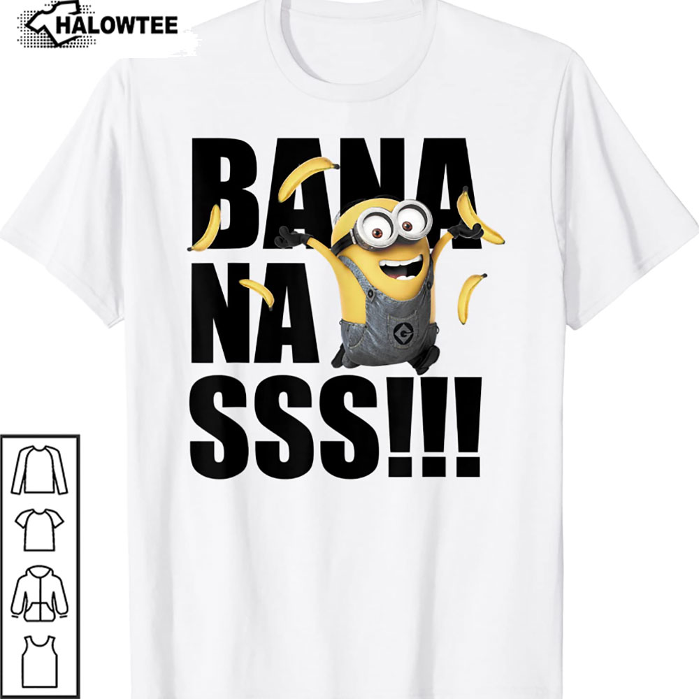 Despicable Me Minions Dave Goes Bananas T-Shirt Minion Birthday Shirt Despicable Me T Shirt Minion Shirts For Family