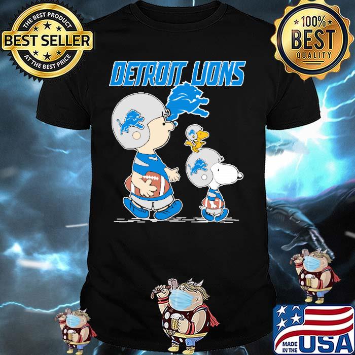 Detroit Lions Lets Play Football Together Snoopy NFL Shirts