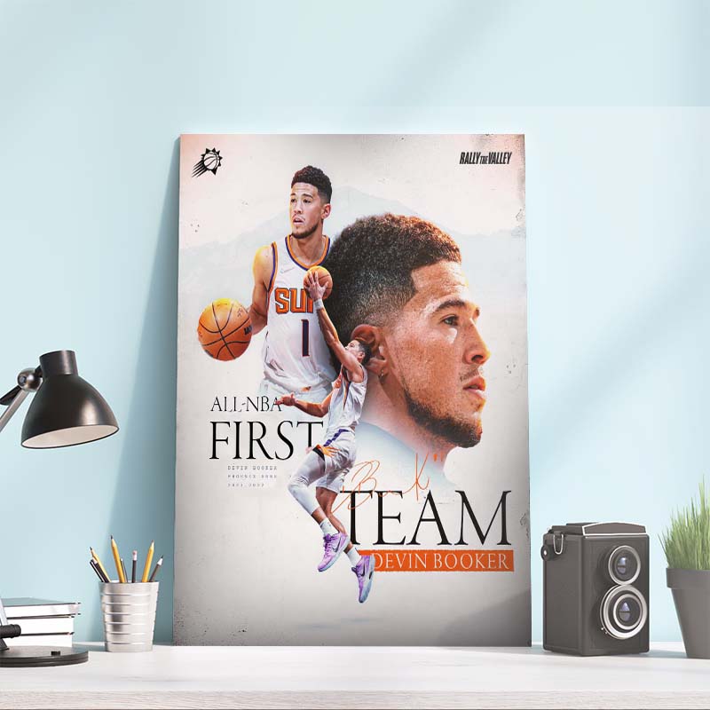 Devin Book All-NBA First Team Phoenix Suns Art Decor Poster Canvas