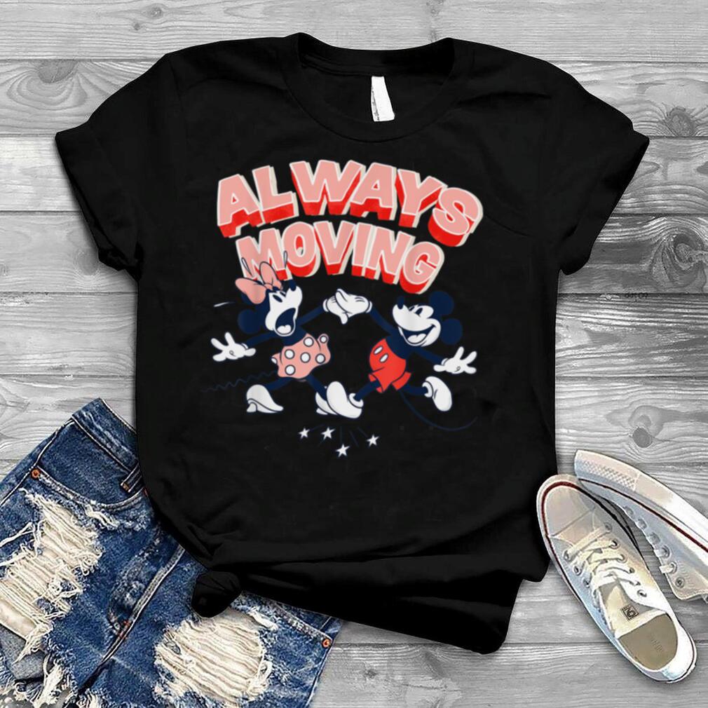 Disney Mickey and Minnie Always Moving Retro T Shirt