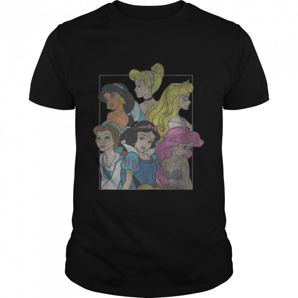 Disney Princesses Distressed Group Poster T-Shirt B09QPRJCK1