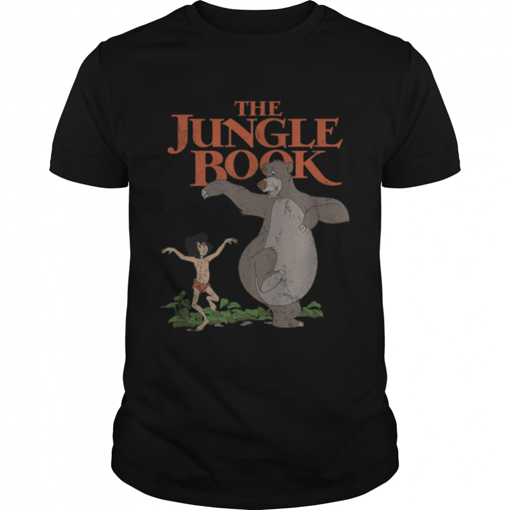 Disney The Jungle Book Mowgli & Baloo Dancing Cover T-Shirt B09V96DFXV