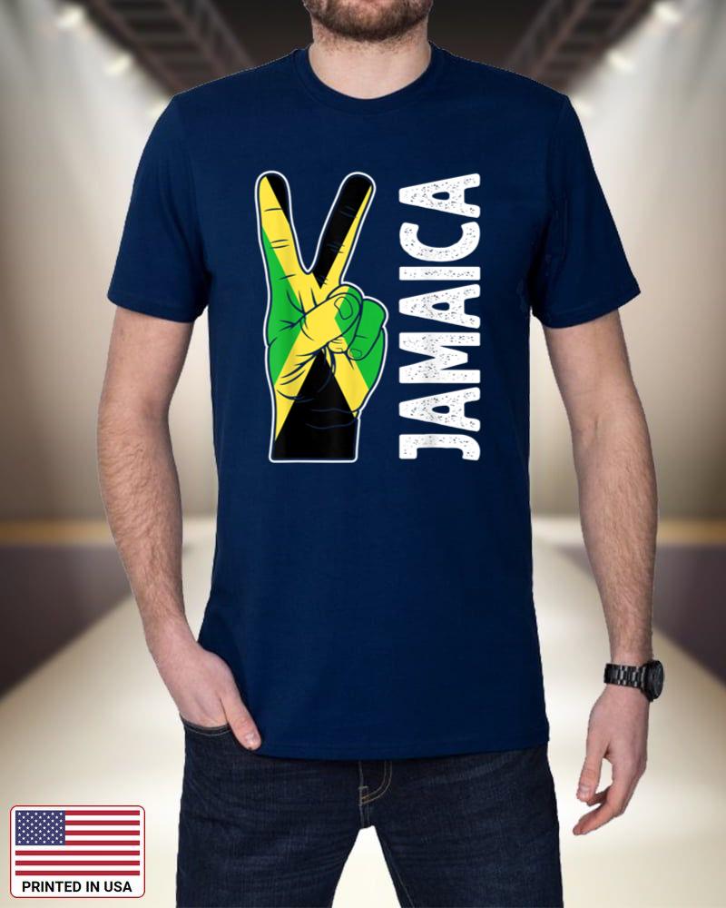 Distressed Patriotic Victory Two Fingers Jamaica Flag hqfgF