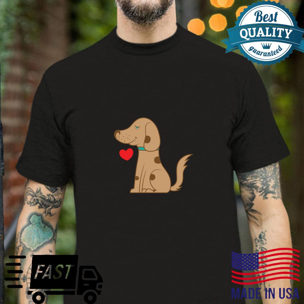 Dog with Heart Shirt