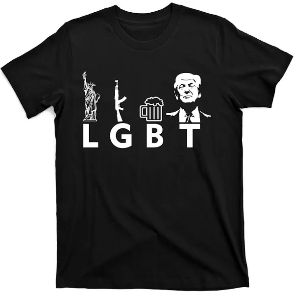 Donald Trump Lgbt Liberty Guns Beer Trump T Shirt