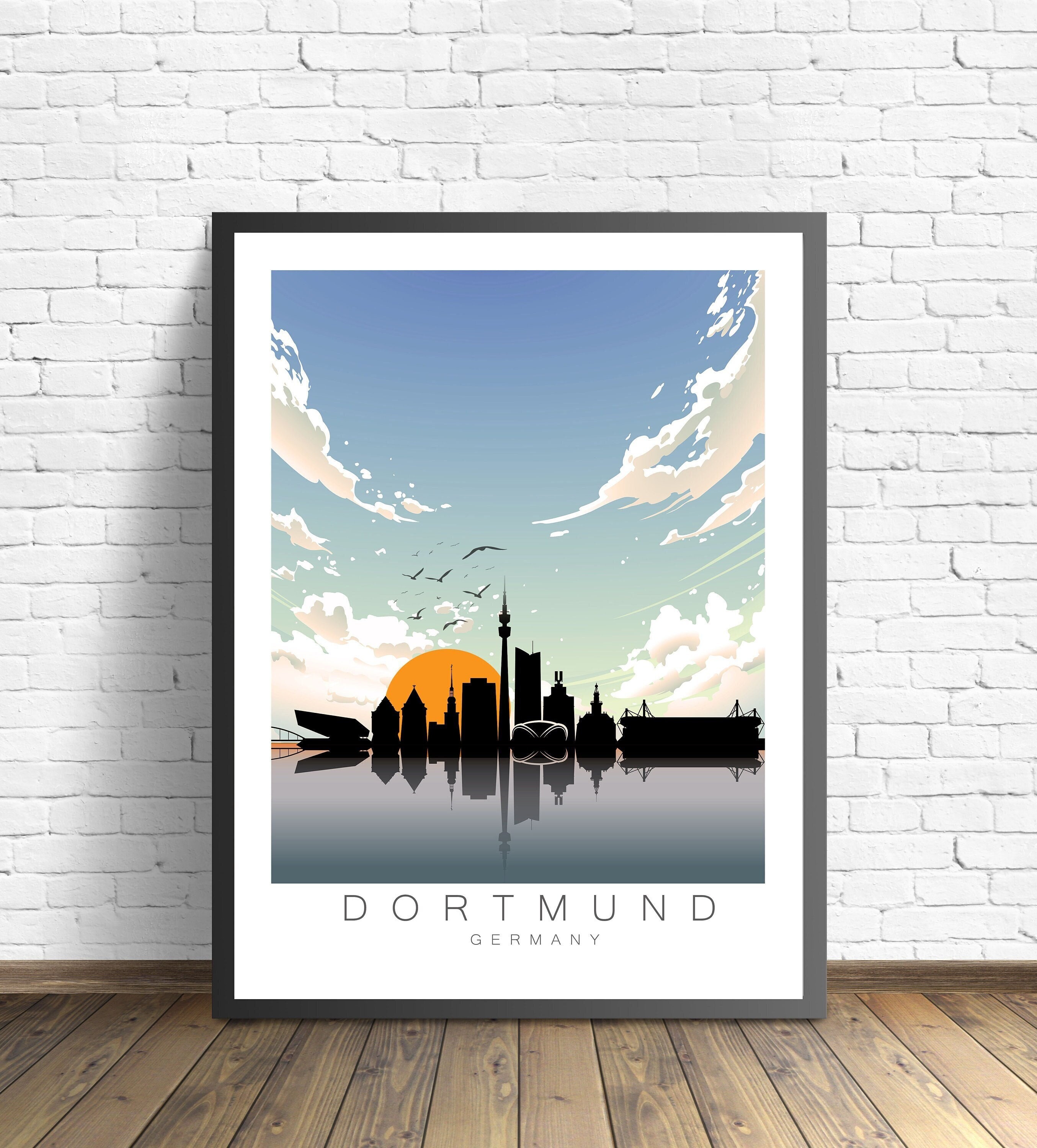Dortmund Print  Germany Poster  Travel Poster