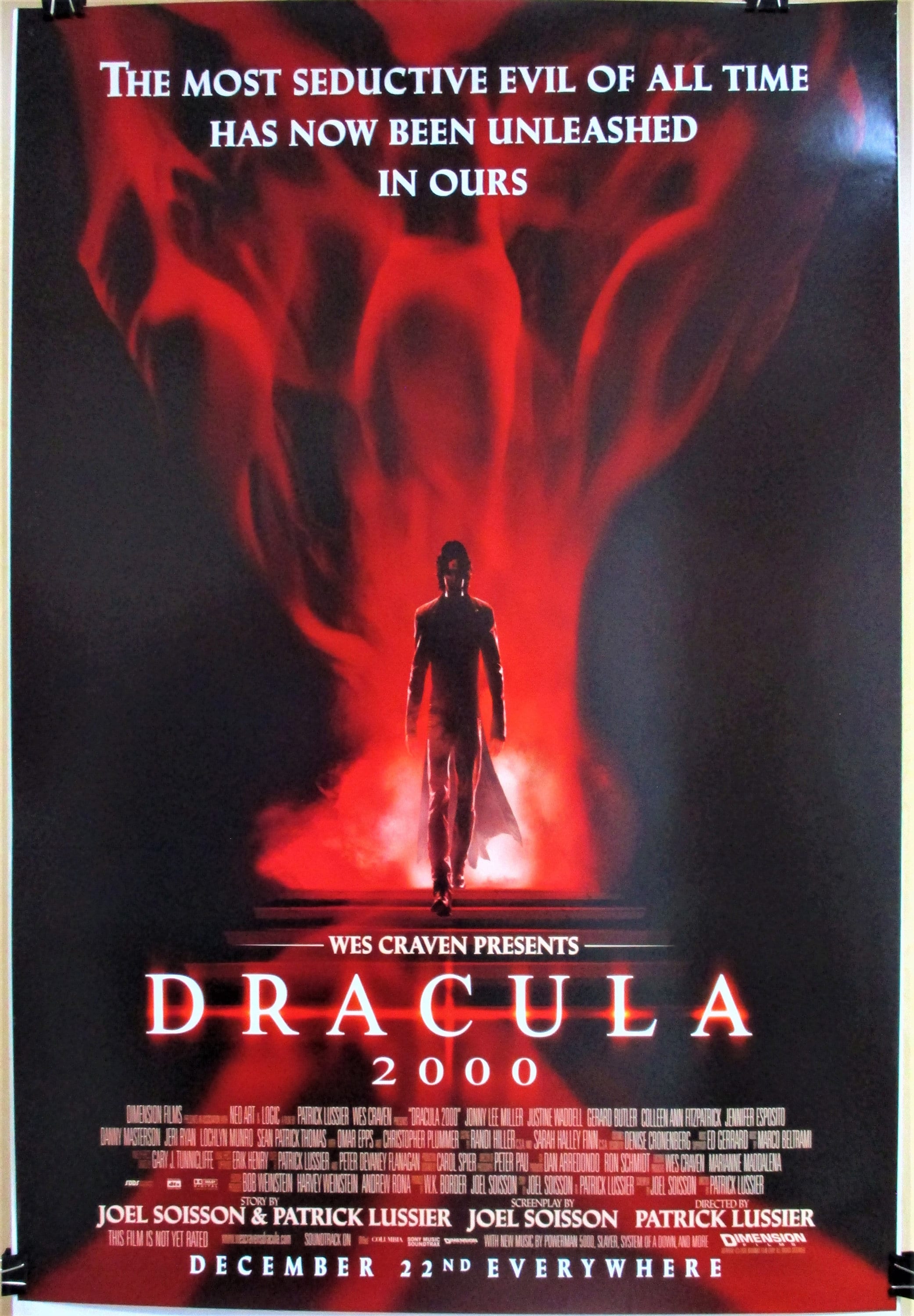 DRACULA 2000, Original One Sheet Movie Poster 27x40, Gerard Butler, Jonny Lee Miller, Justine Waddell, Horror, Man Cave