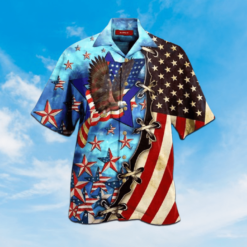 Eagle American Blue Skylight Hawaiian Unisex Shirts #v