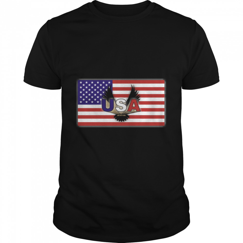 Eagle on America flag Classic T-Shirt