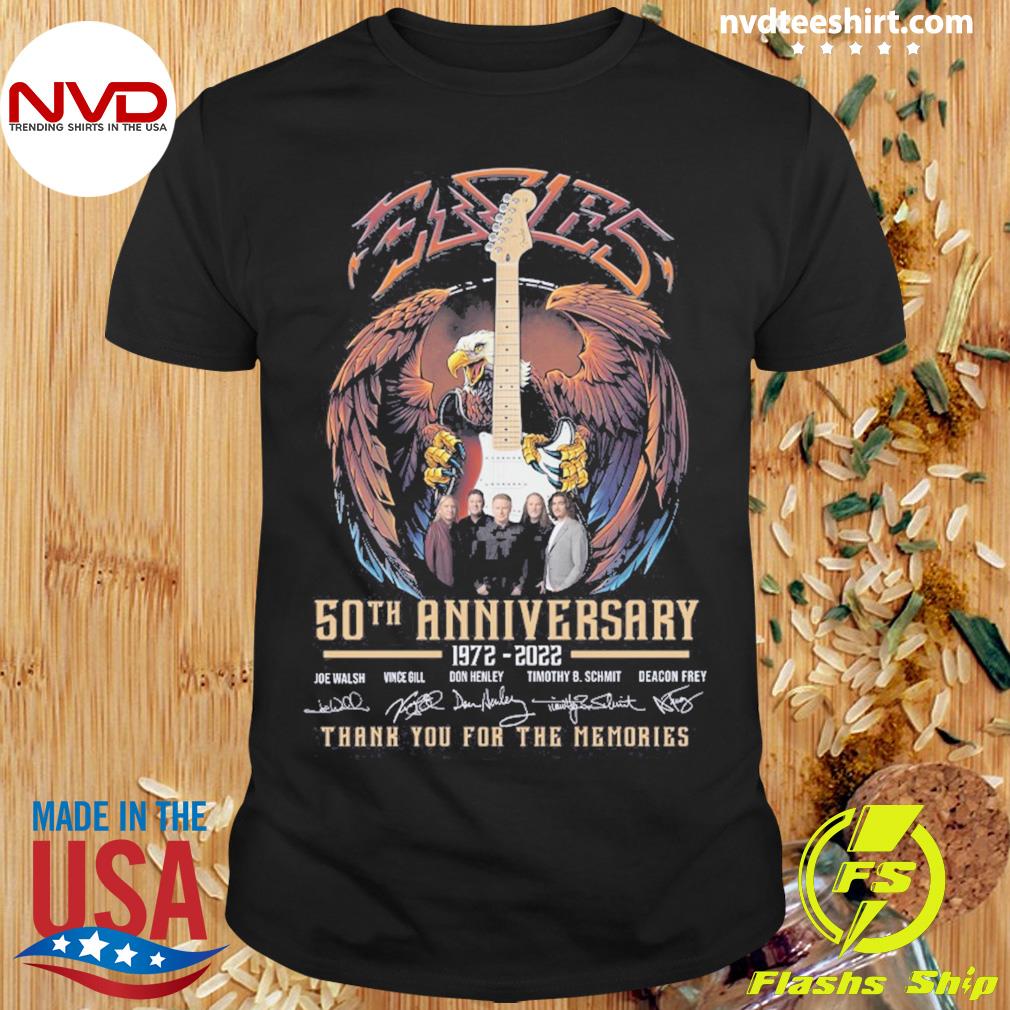Eagles 50th Anniversary 1972-2022 Signature Thank You For The Memories Shirt