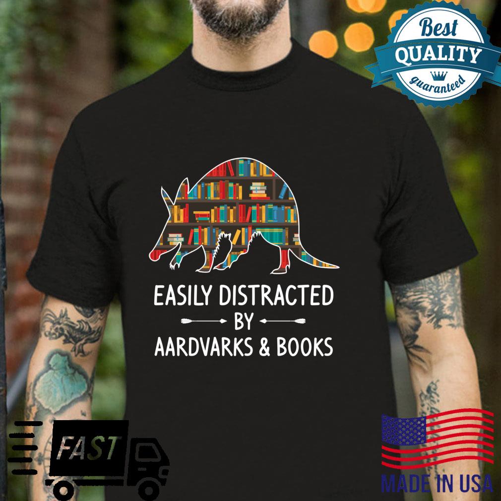 Easily Distracted By Aardvarks & Books Anteater Langarmshirt Shirt