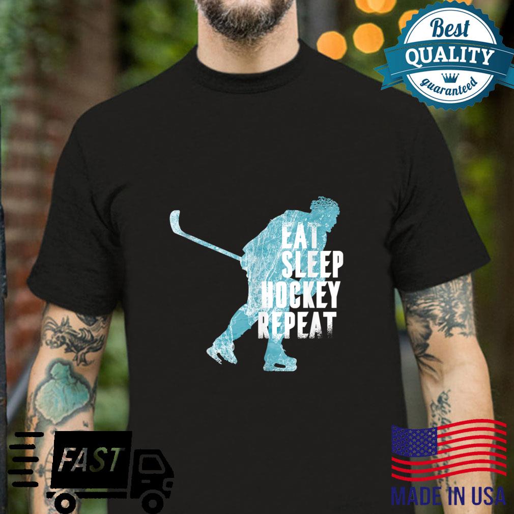 Eat Sleep Hockey Repeat Ice Hockey Player Shirt