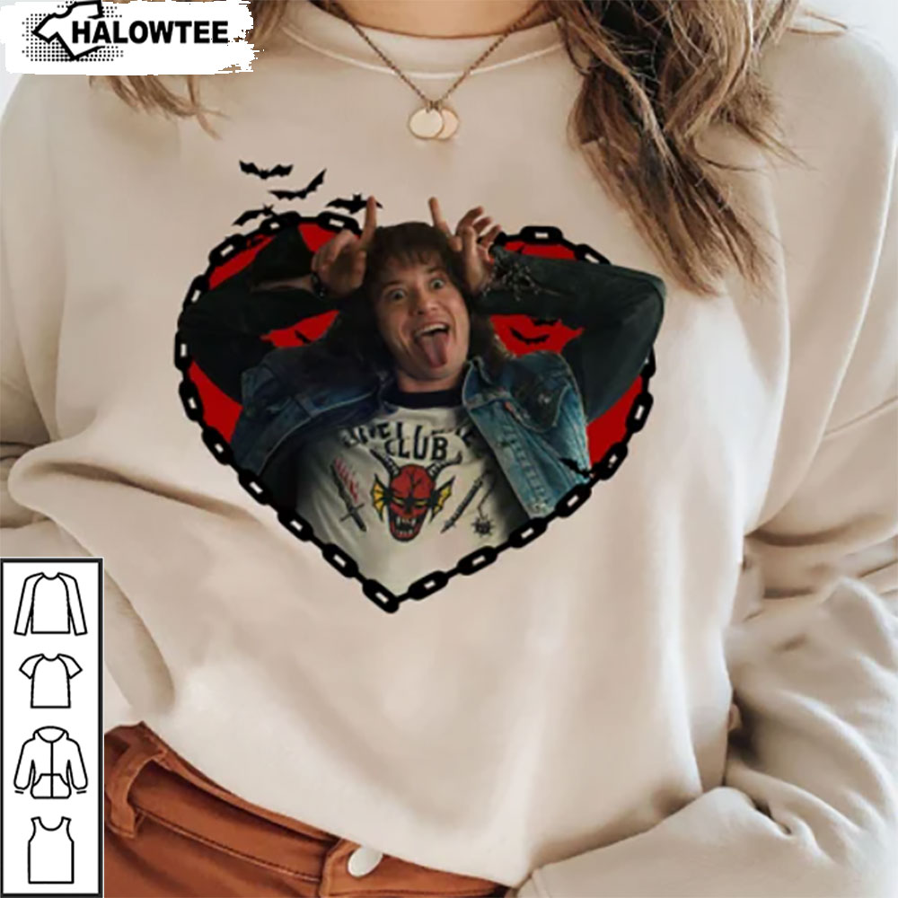 Eddie Munson Shirt Hellfire Club Shirt Stranger Things 4 Lover ST4 Halloween gift ideas