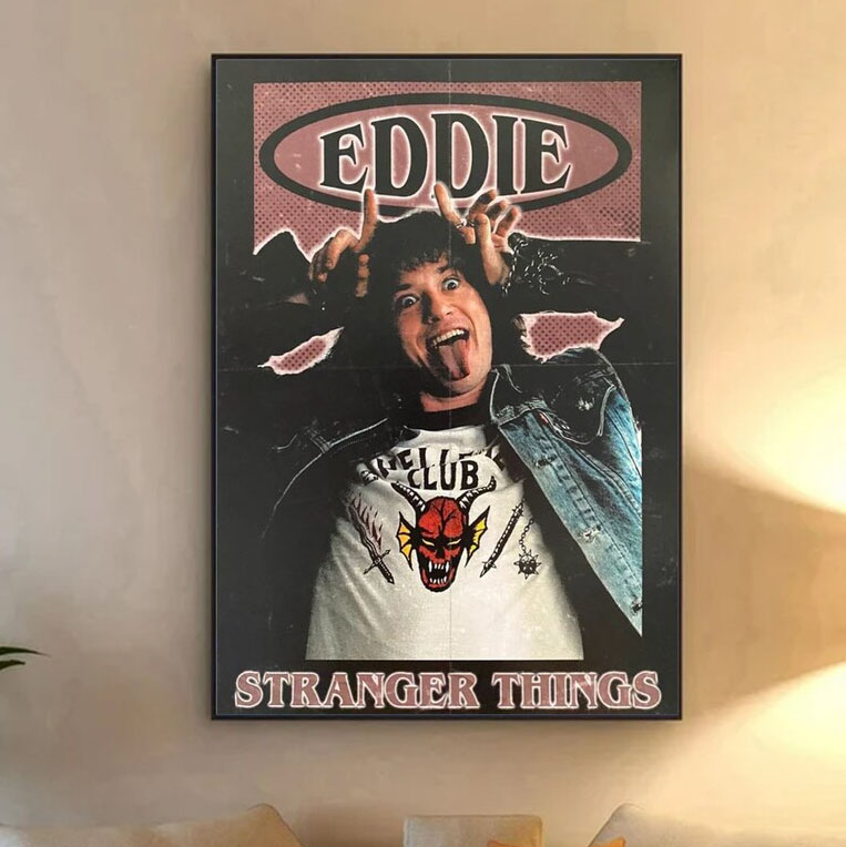 Eddie Munson Stranger Things Hellfire Club Inspired Poster