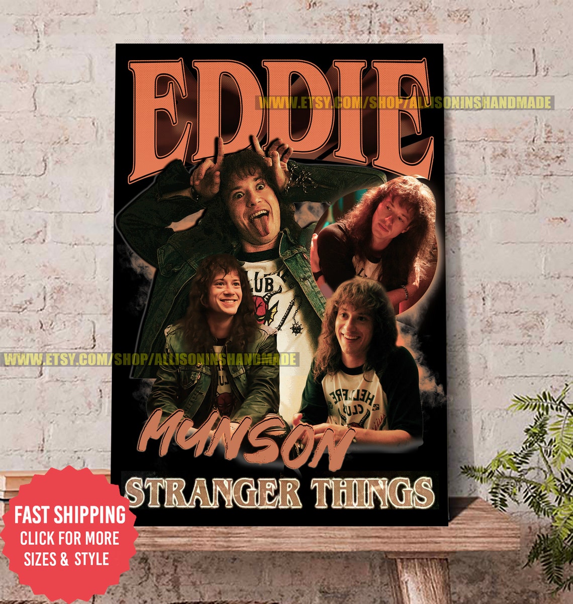 Eddie Muson ST4 Poster, Eddie  Stranger Things Poster, Stranger Things Print Poster, New stranger Things Poster, 