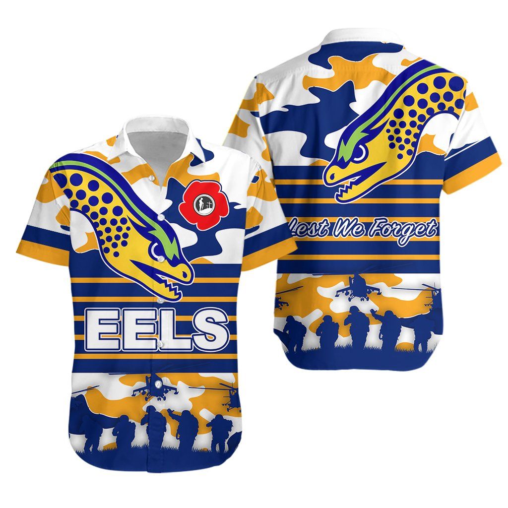 Eels Anzac Day Hawaiian Shirt Parramatta Newest K13