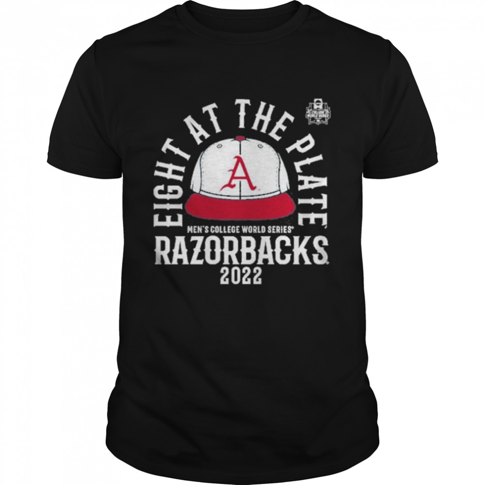 Eight At The Plate Arkansas Razorbacks Baseball Men’s College World Series 2022 Shirt