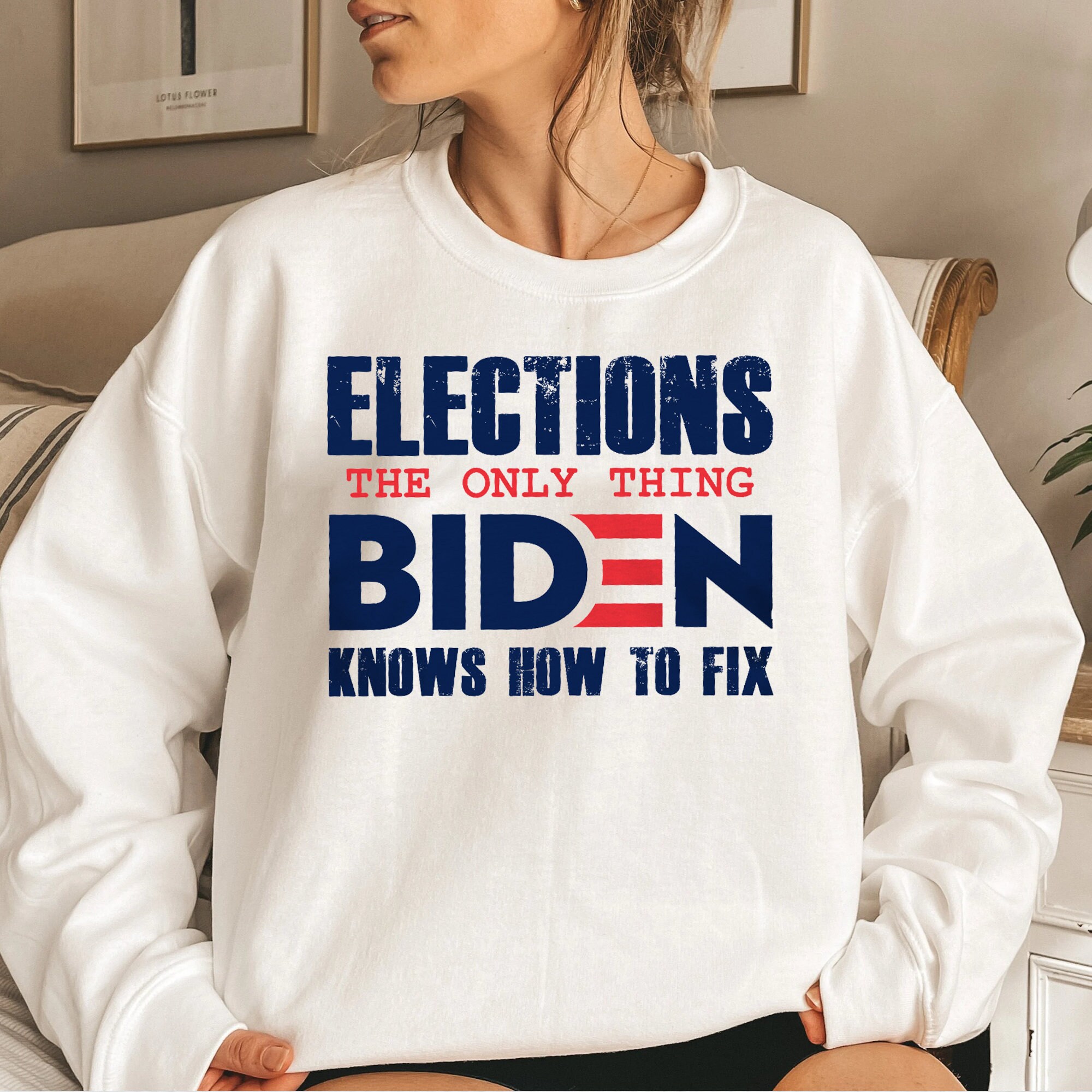 Elections The Only Thing Biden Knows How To Fix FJB Conservative Shirt