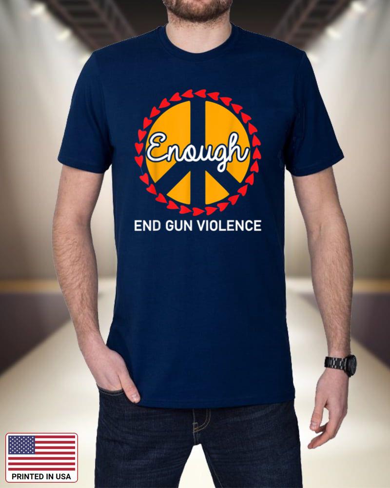 Enough End Gun Violence Peace Sign Wear Orange t0AbT