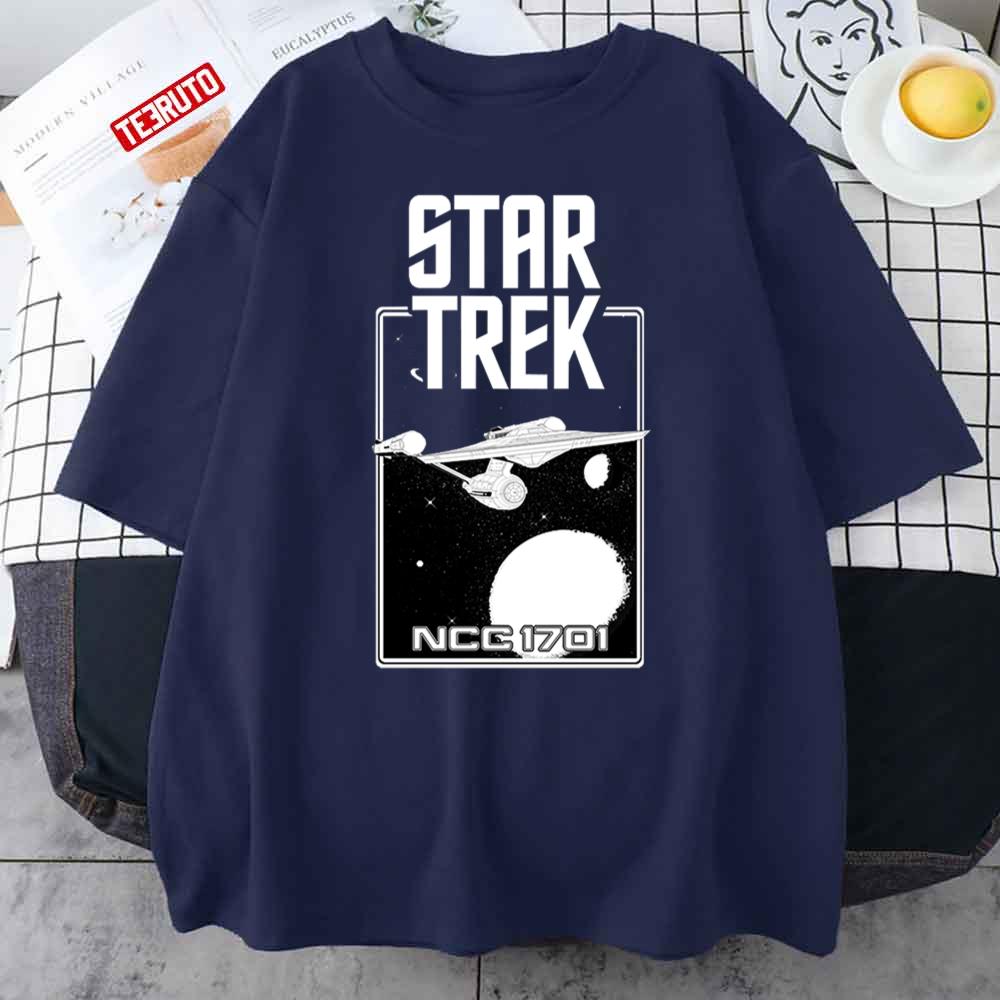 Enterprise Ncc 1701 Black And White Star Trek Fan Unisex T-Shirt