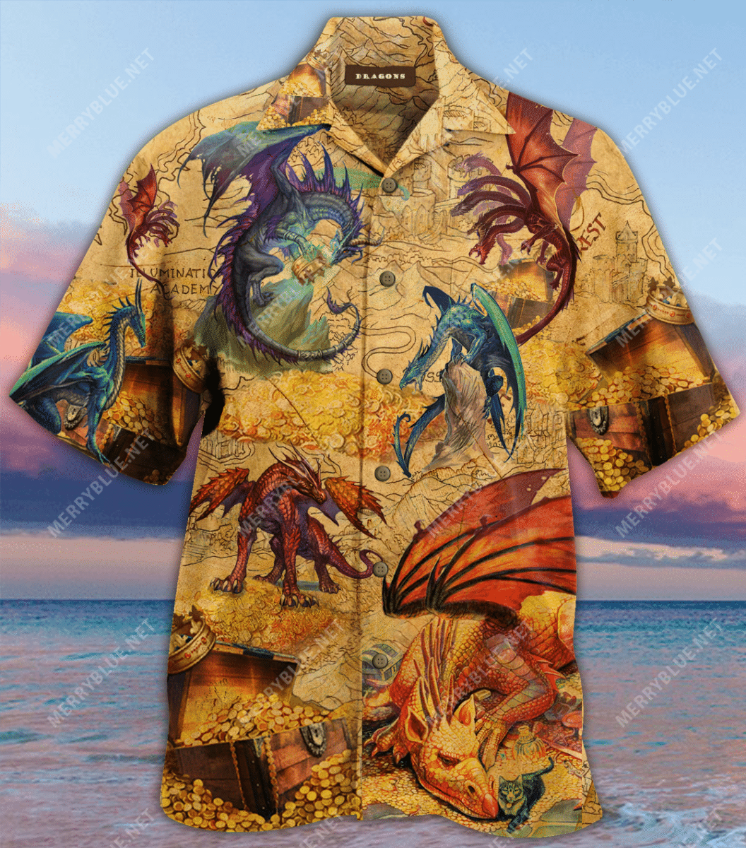 Every Treasure Is Guarded By Dragons Unisex Hawaiian Shirt