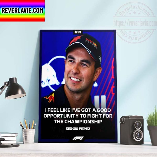 F1 Azerbaijan GP BAKU 2022 Sergio Perez Championship mode ON Home Decor Poster Canvas