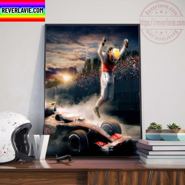F1 Lewis Hamilton 15 Years Ago Won First Ever Race In F1 Home Decor Poster Canvas