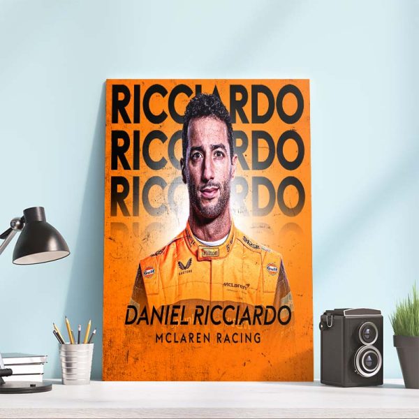 F1 McLaren Racing Daniel Ricciardo has McLaren Contract Home Decor Poster Canvas