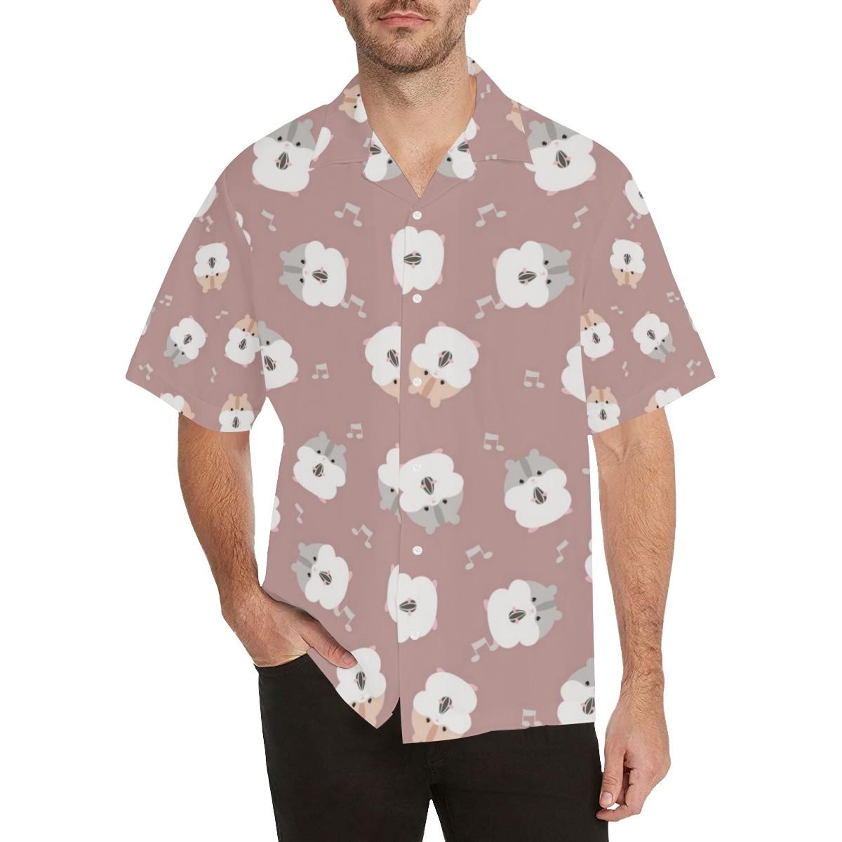 Fat Hamster Pattern Men’s All Over Print Hawaiian Shirt