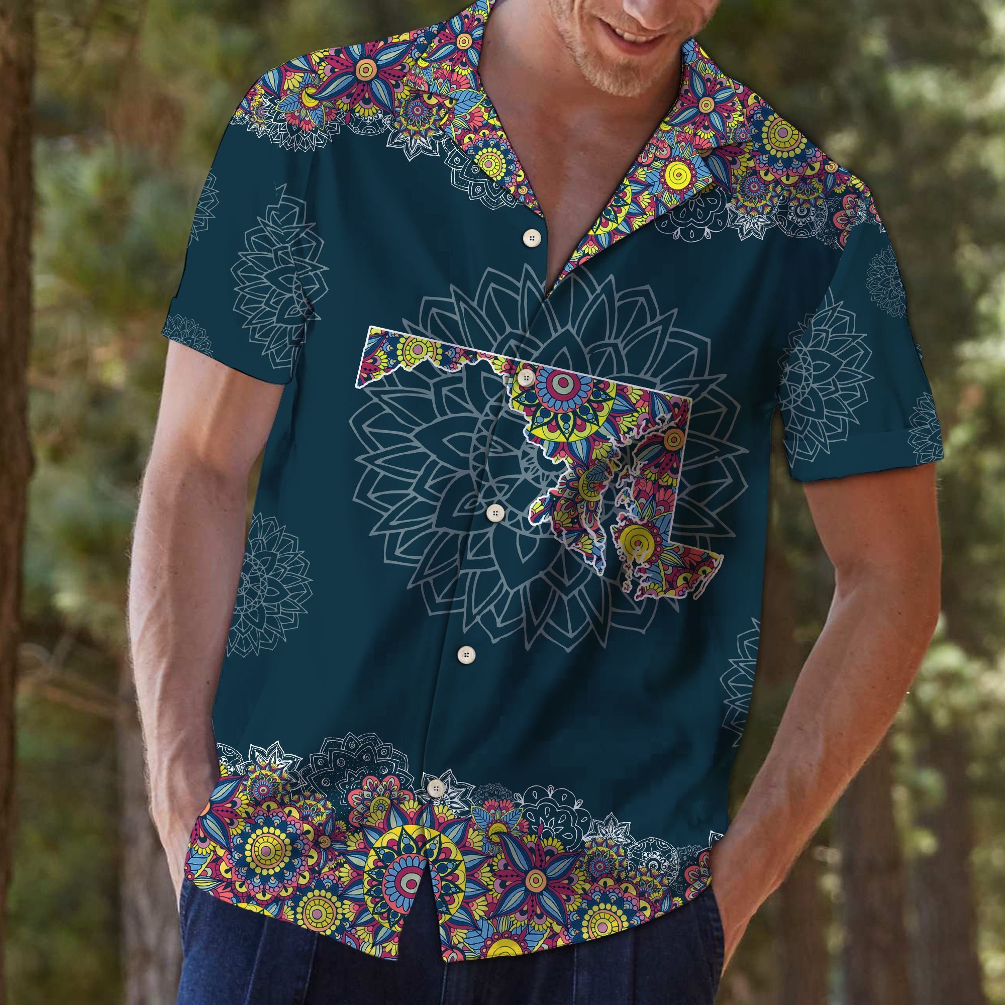 Felobo Hawaii Shirt Maryland Mandala T0207 