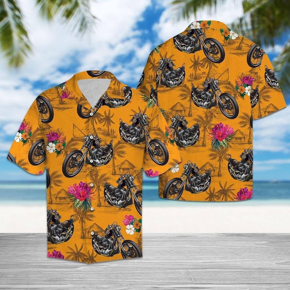 Felobo Hawaii Shirt  Motor Tropical Flowers G5707 