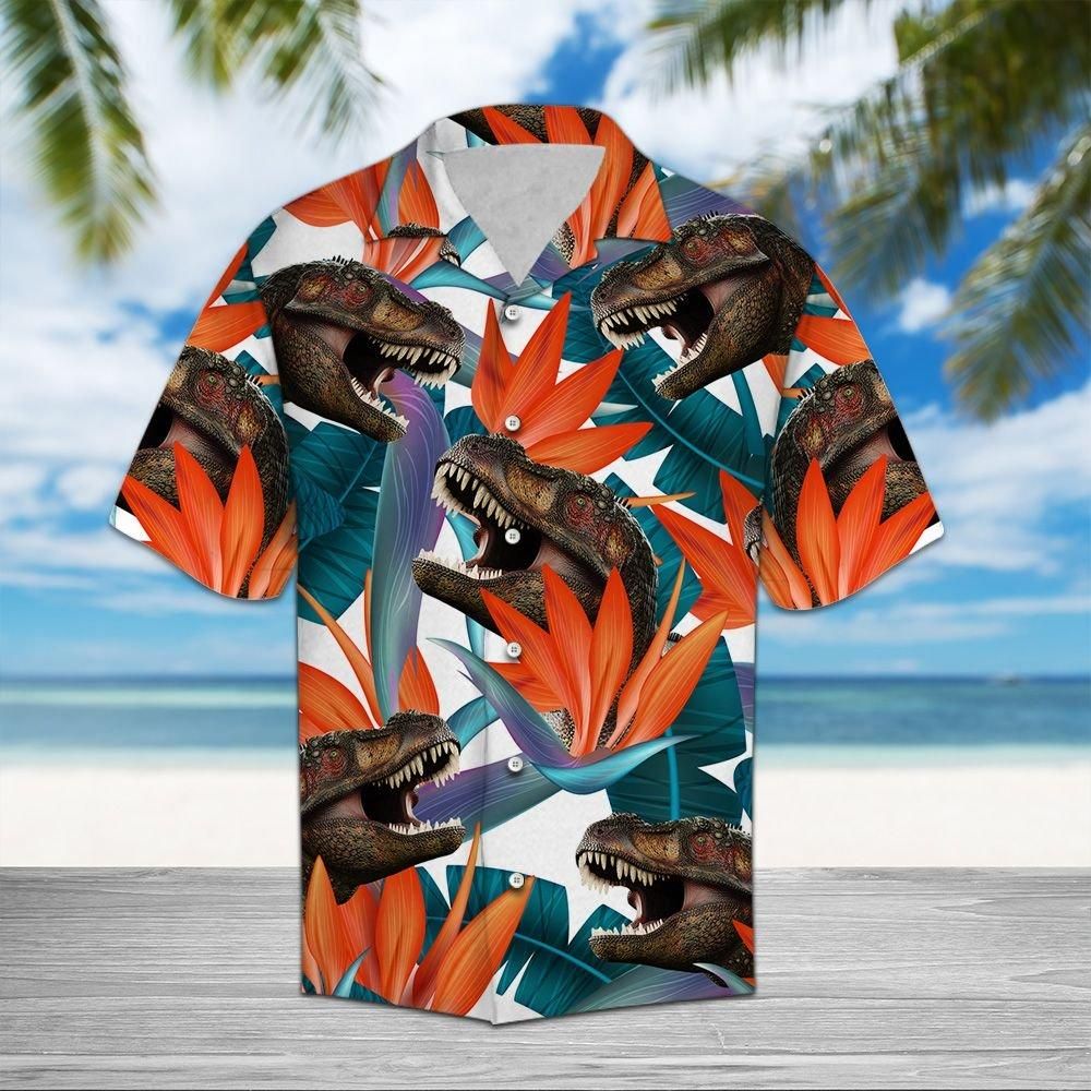 Felobo Hawaii Shirt T-rex Palm D0807 