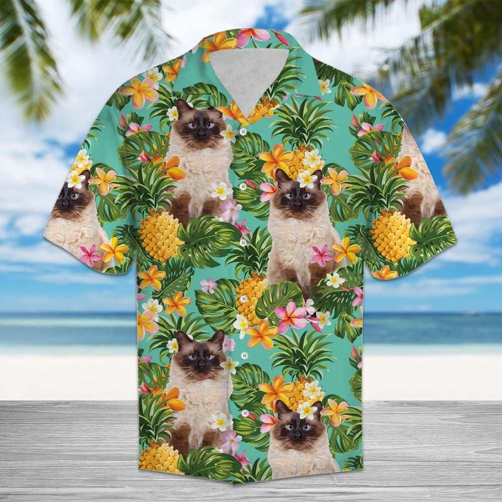 Felobo Hawaii Shirt Tropical Pineapple Balinese H87080 