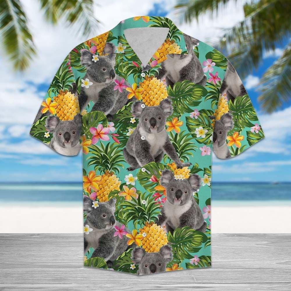 Felobo Hawaii Shirt Tropical Pineapple Koala H77010 