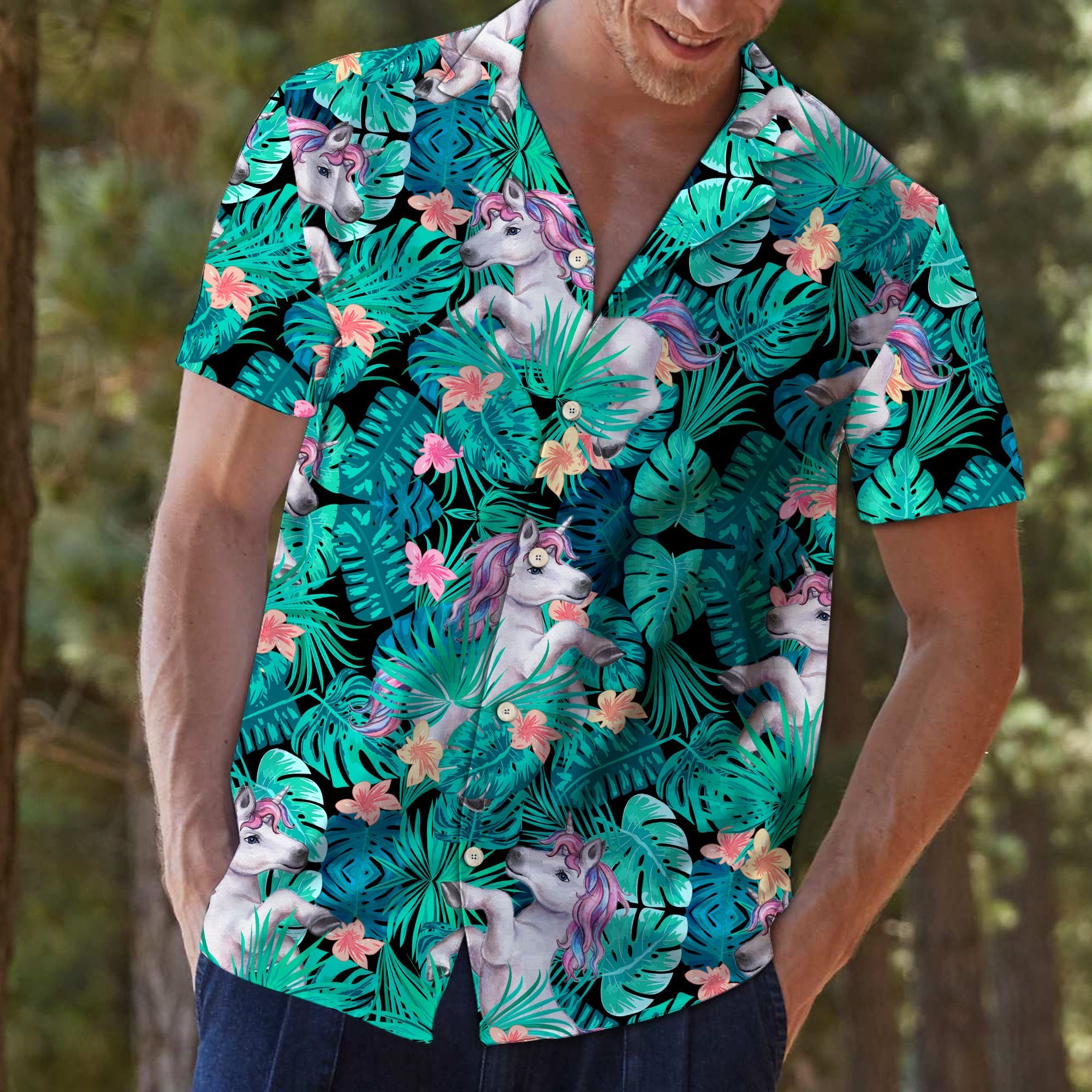 Felobo Hawaii Shirt Unicorn Tropical T0607 