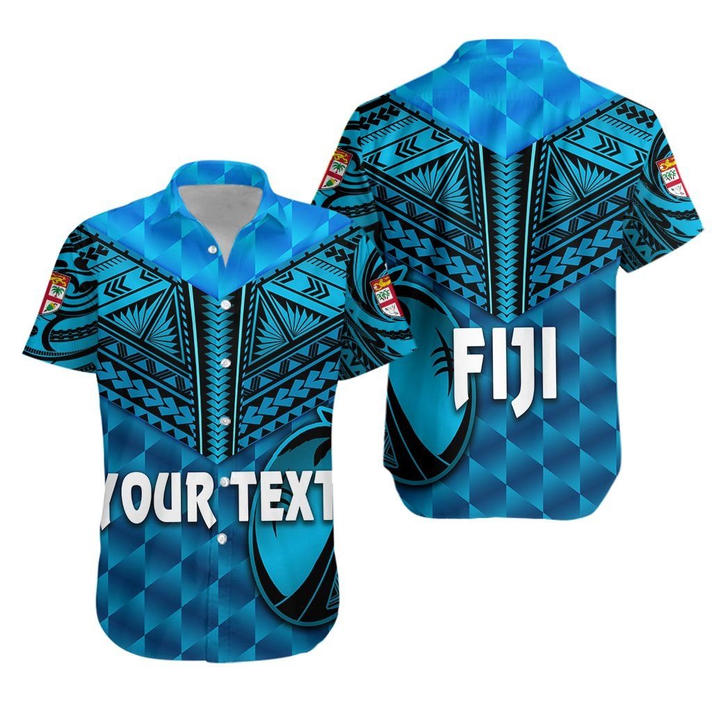 Fiji Rugby Hawaiian Shirt Coconut Sporty Vibes – Blue K8