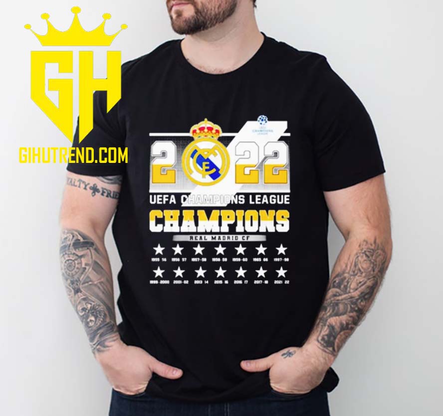 Final 2021 2022 UEFA Champions League Champions Real Madrid CF T-Shirt