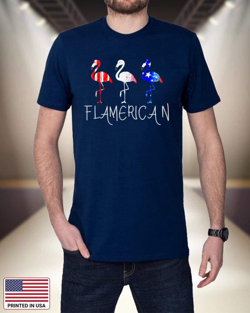 Flamerican Flamingo US American Flag 4th July Fourth 2U6UX