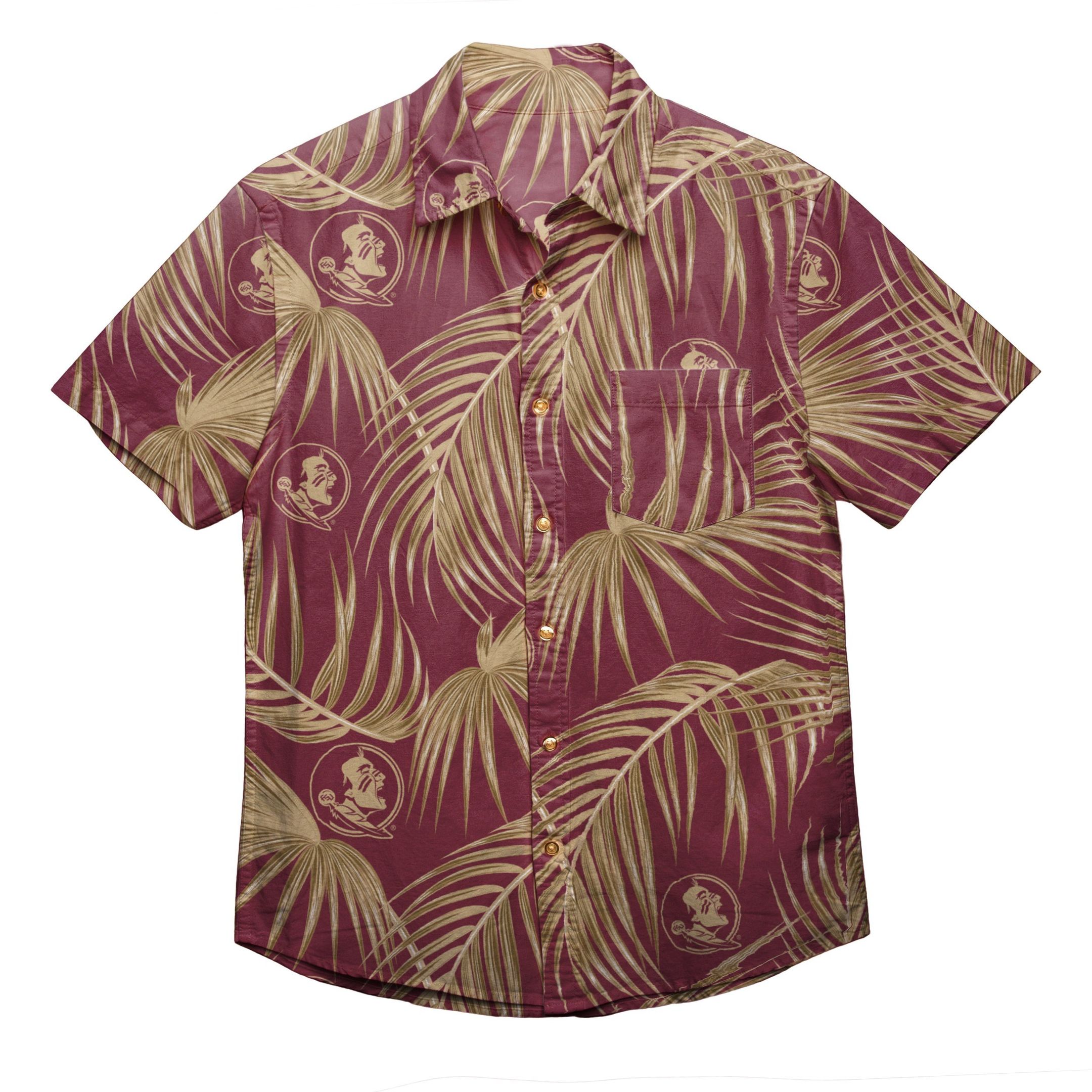 Florida State Seminoles Ncaa Mens Hawaiian Button Up Shirt