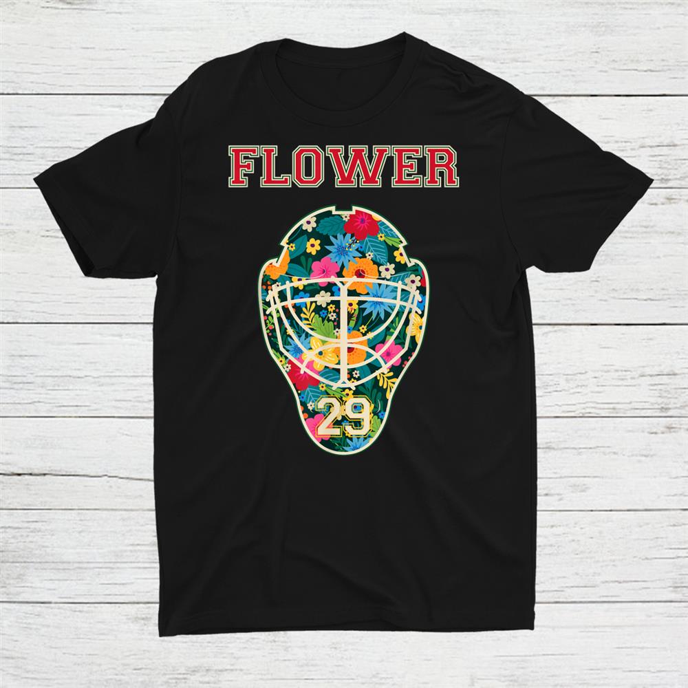Flower 29 Wild Goalie Fleury Minnesota Pro Ice Hockey Mask Shirt