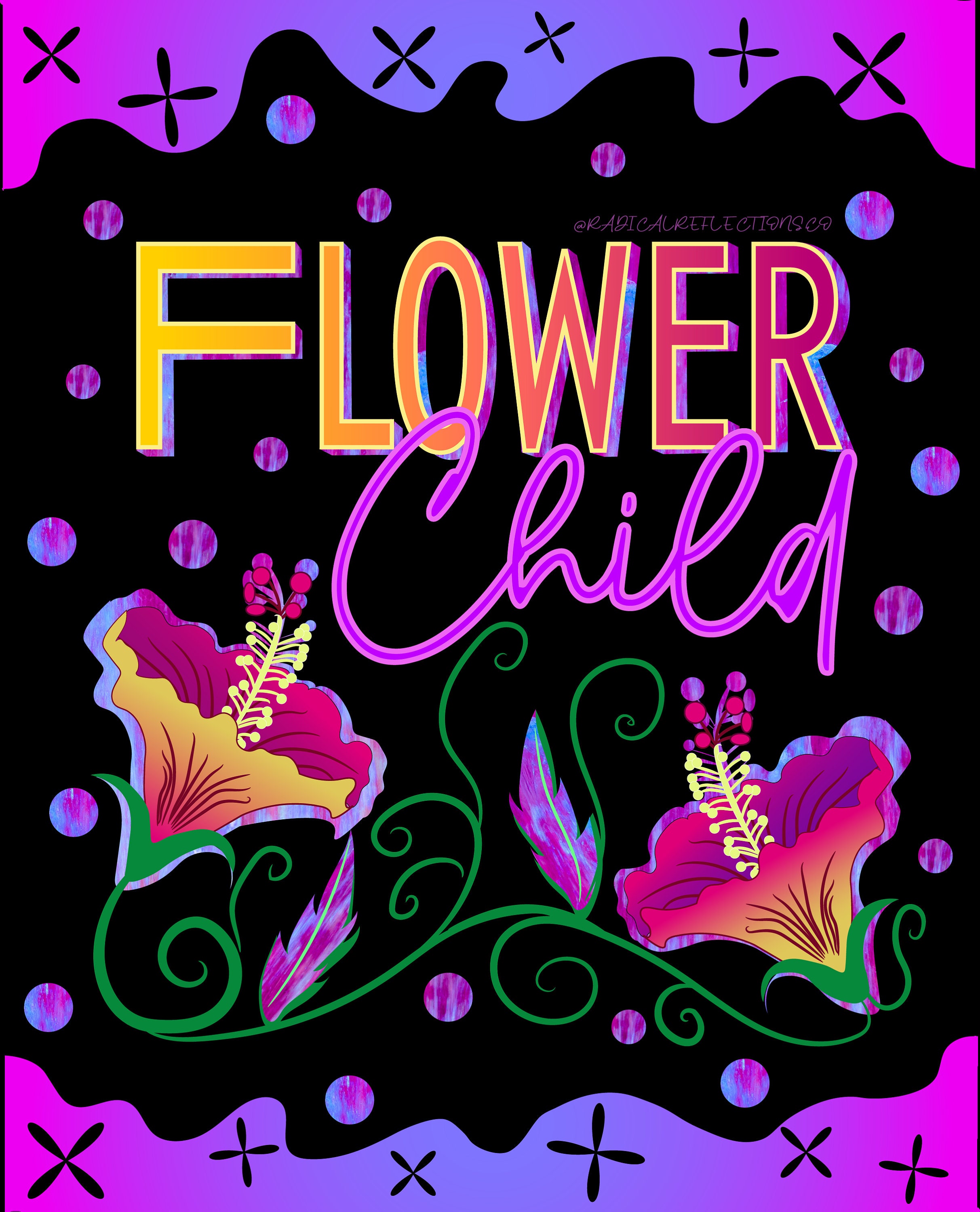 Flower Child Hibiscus Poster