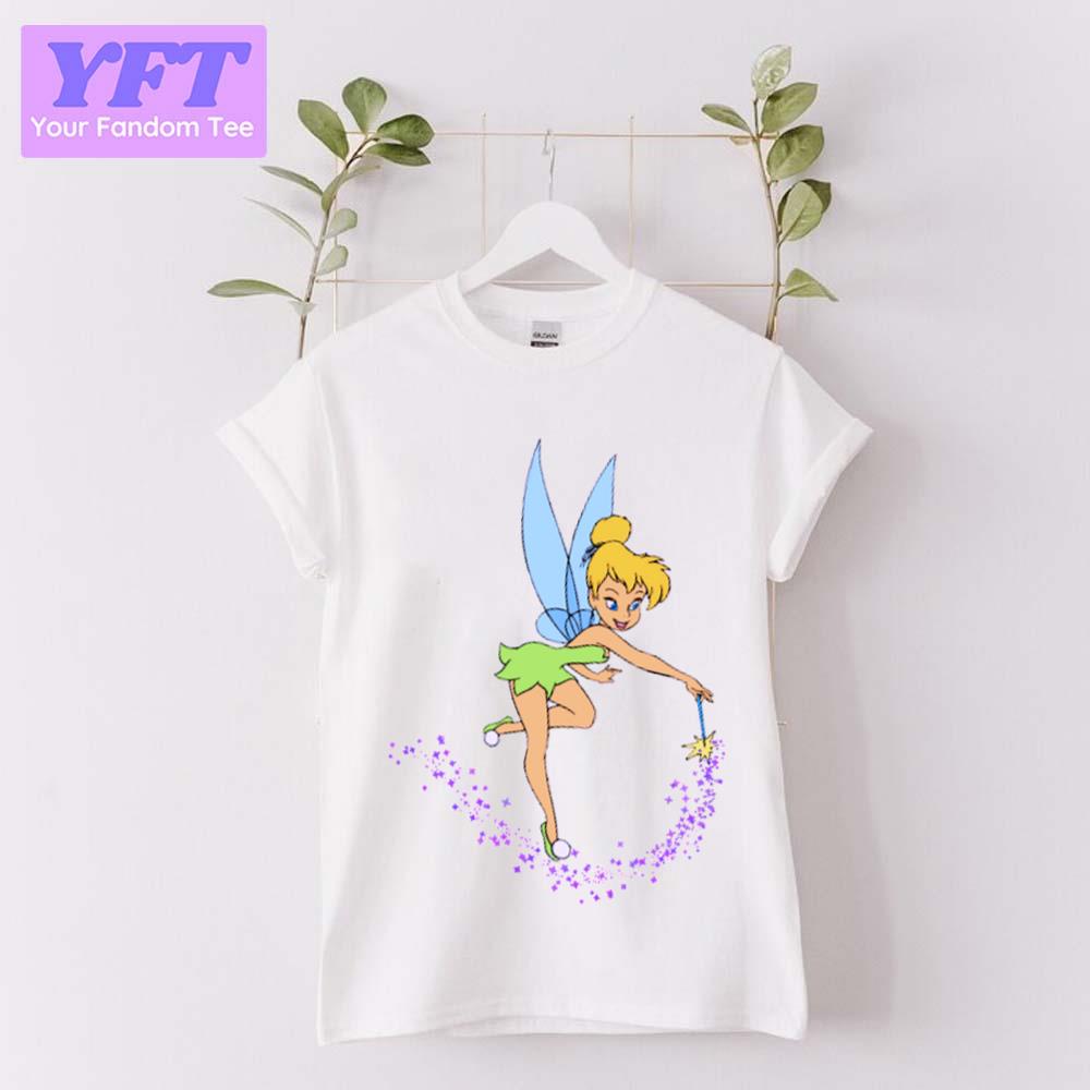 Flying Tinkerbell And Her Wand Peter Pan Disney Unisex T-Shirt