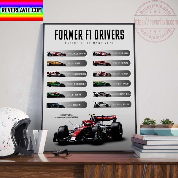 Former F1 12 Drivers Racing In Le Mans 2022 Home Decor Poster Canvas