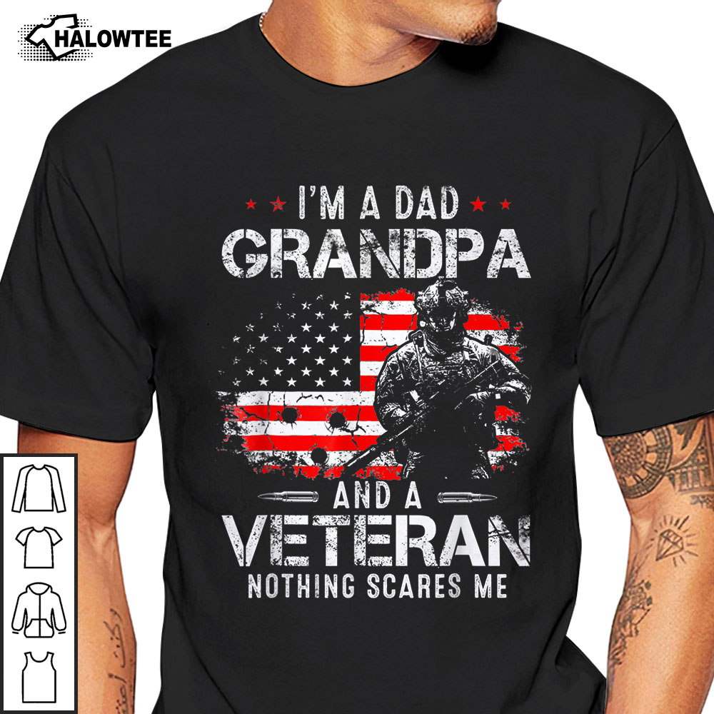 Fourth Of July Shirts I’m A Dad Grandpa Veteran Fathers Day Family Matching 4Th Of July Shirts