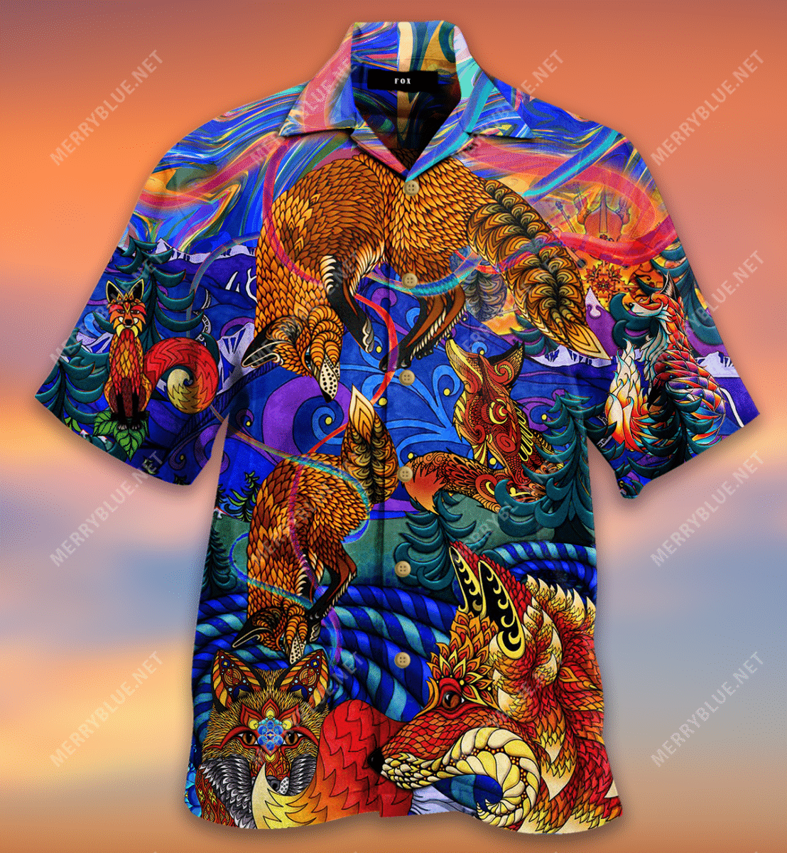 Foxy Mandala Hawaiian Shirt